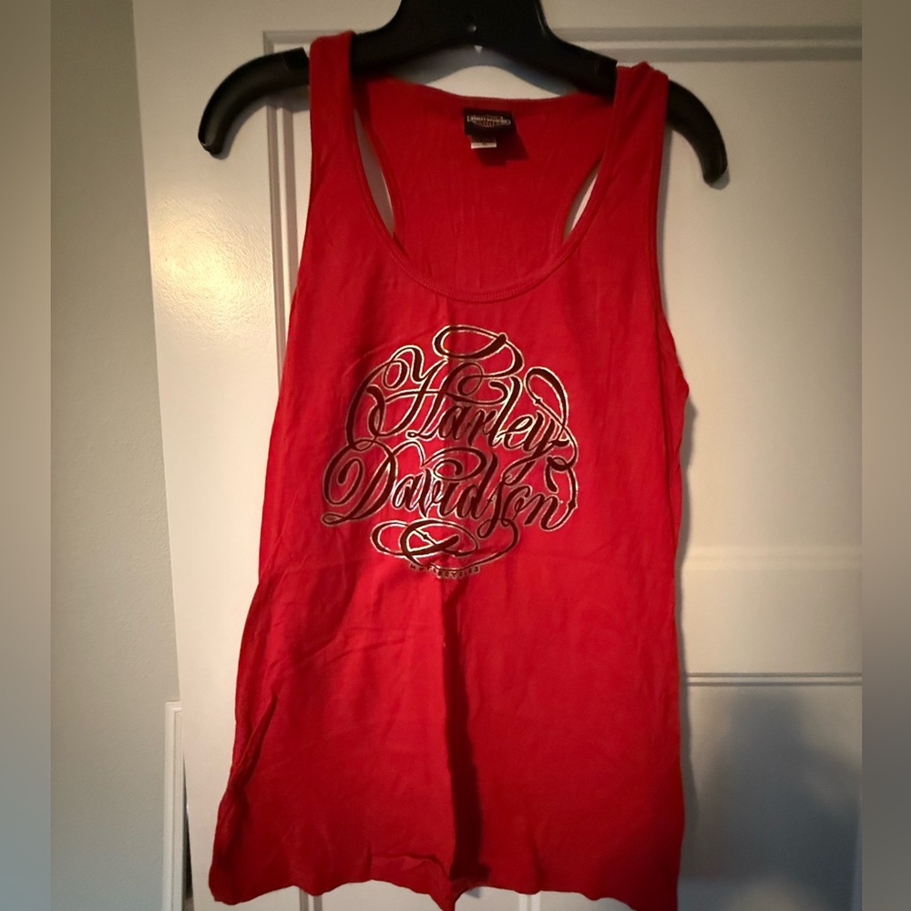 Harley-Davidson Red Women's Racerback Tank Top, size XL